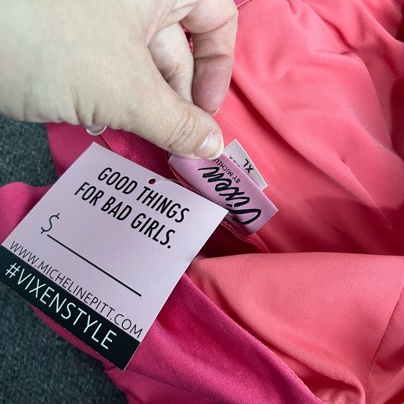 Vixen by Micheline Pitt True Romance top in Candy Pink - Picture 4 of 4